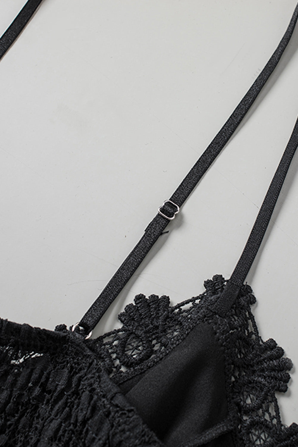 Black Crochet Lace Bralette Crop Top