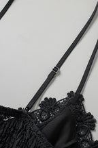 Black Crochet Lace Bralette Crop Top