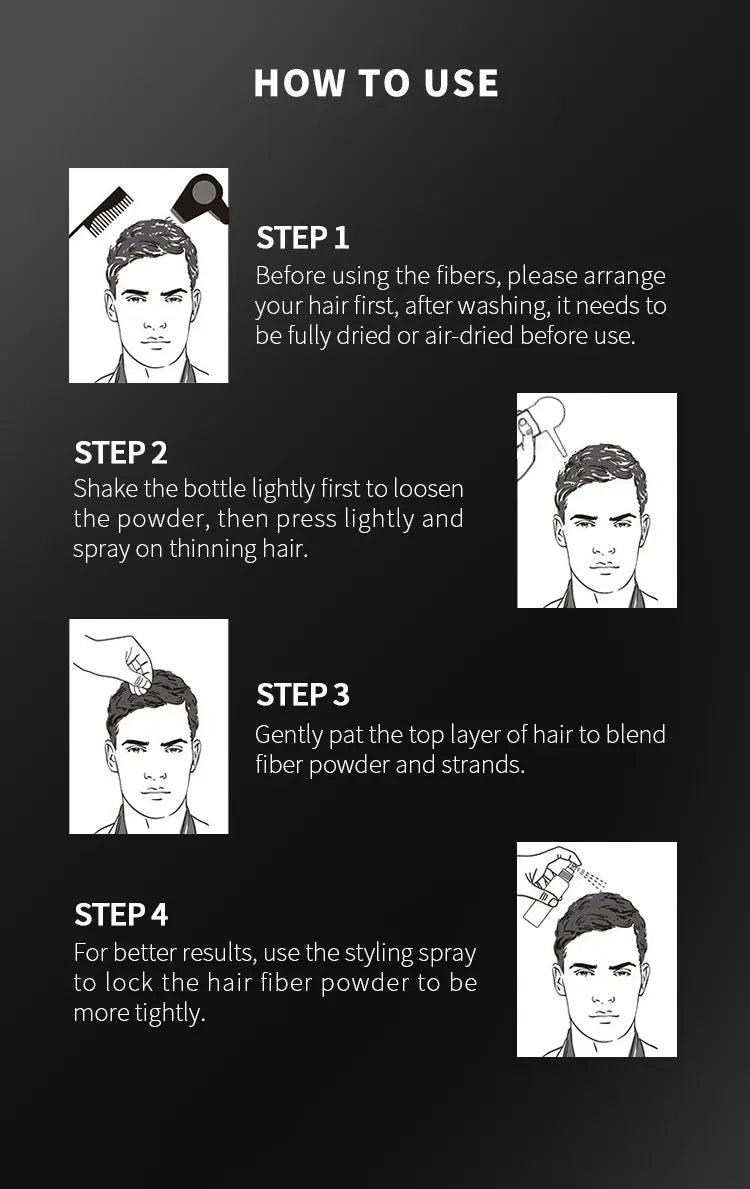 Natural hair-dense fibers