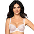 Bridal Sheer Lace Demi Cup Bra Roza Anuk White-0