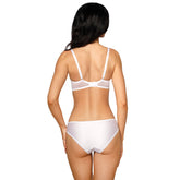 Bridal Sheer Lace Demi Cup Bra Roza Anuk White-3
