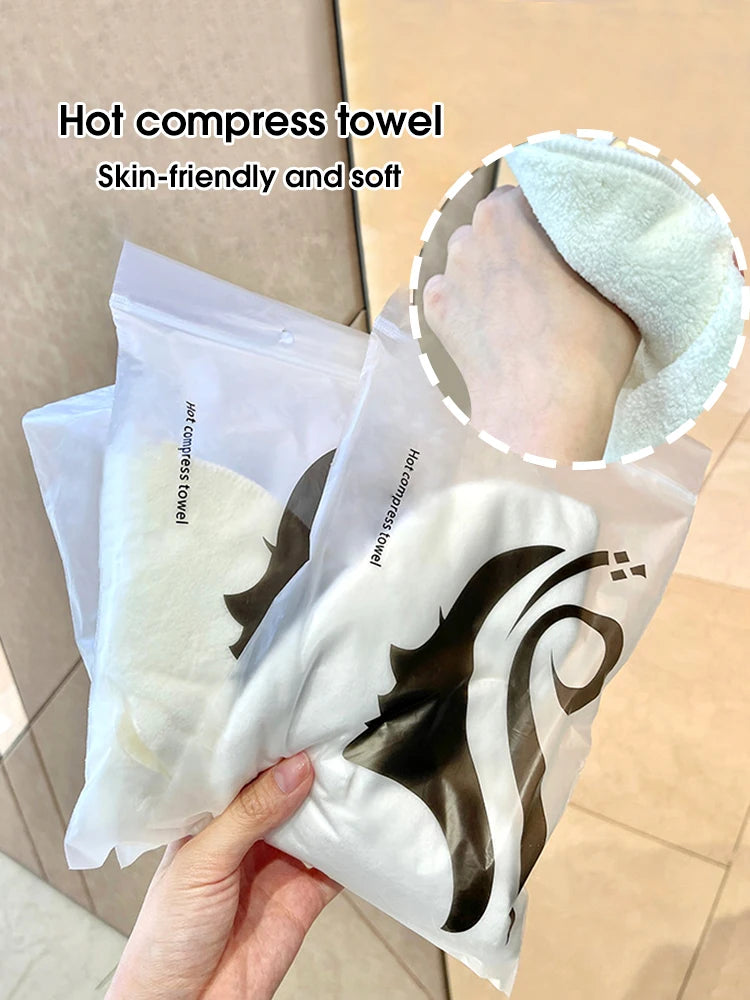 Heating cold hot compress face towel