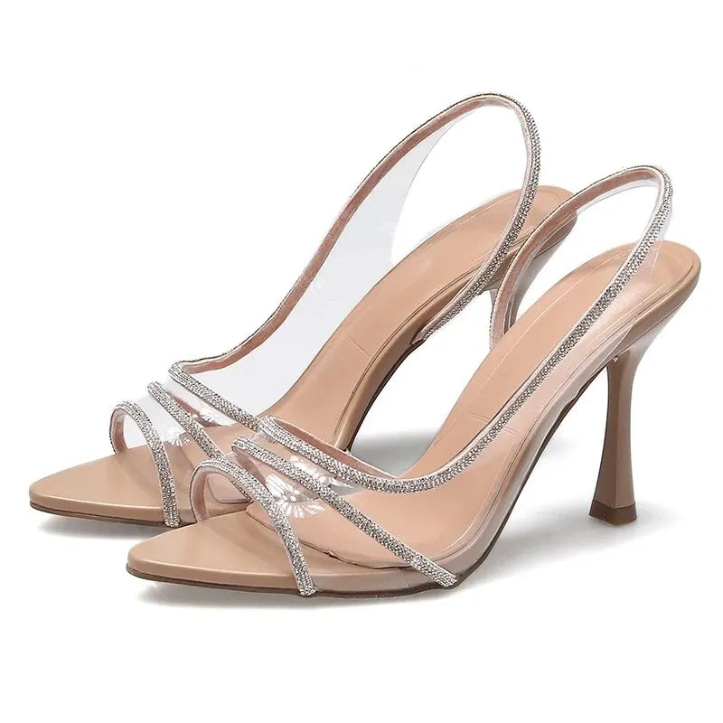 Office Lady Transparent High Heels