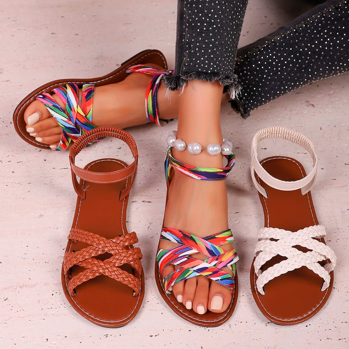 Bottom Roman Strap Sandals