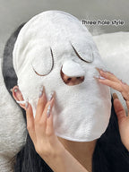 Heating cold hot compress face towel