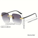 Men UV400 Shades Oculos Rimless Sunglasses