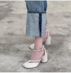 Slingbacks Female Thick High heels