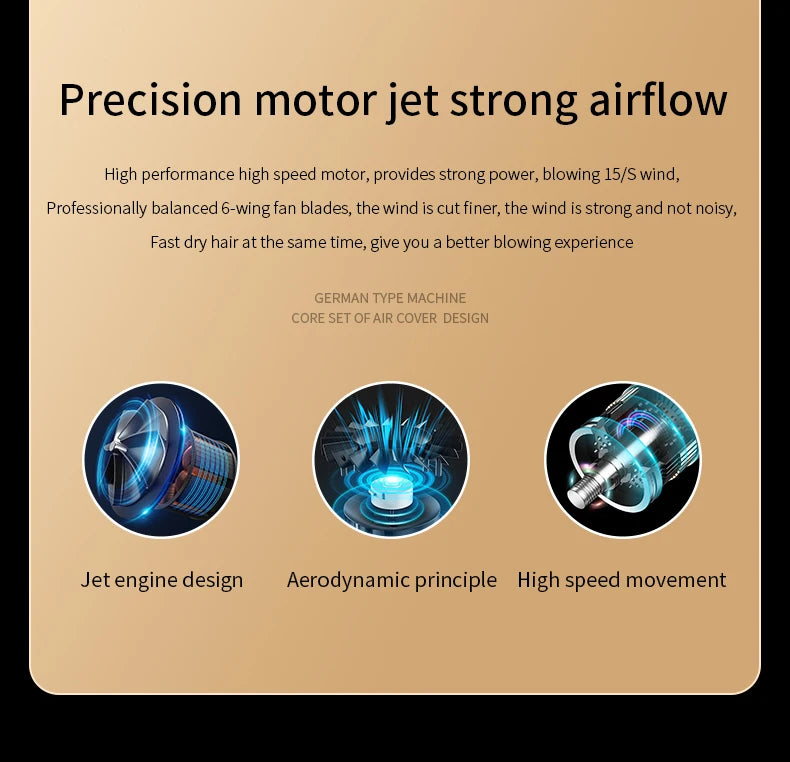 Professional Hair Dryer Hot Cold Wind Air Brush