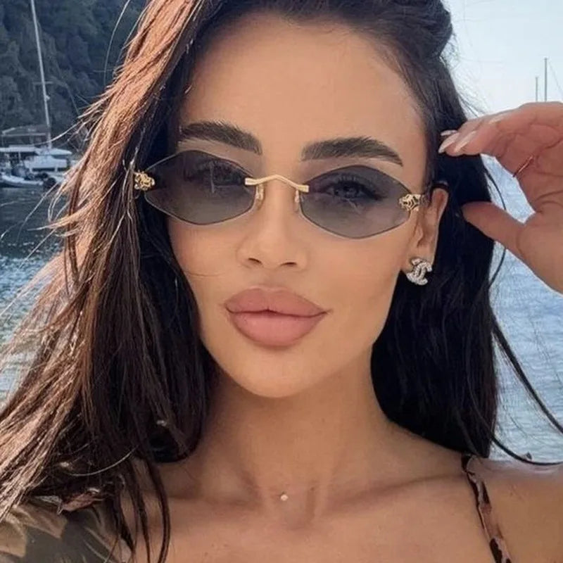 Metal Frame Vintage Rhombus Glasses