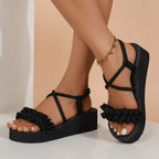 Light Weight Elastic Back Strap Sandalias