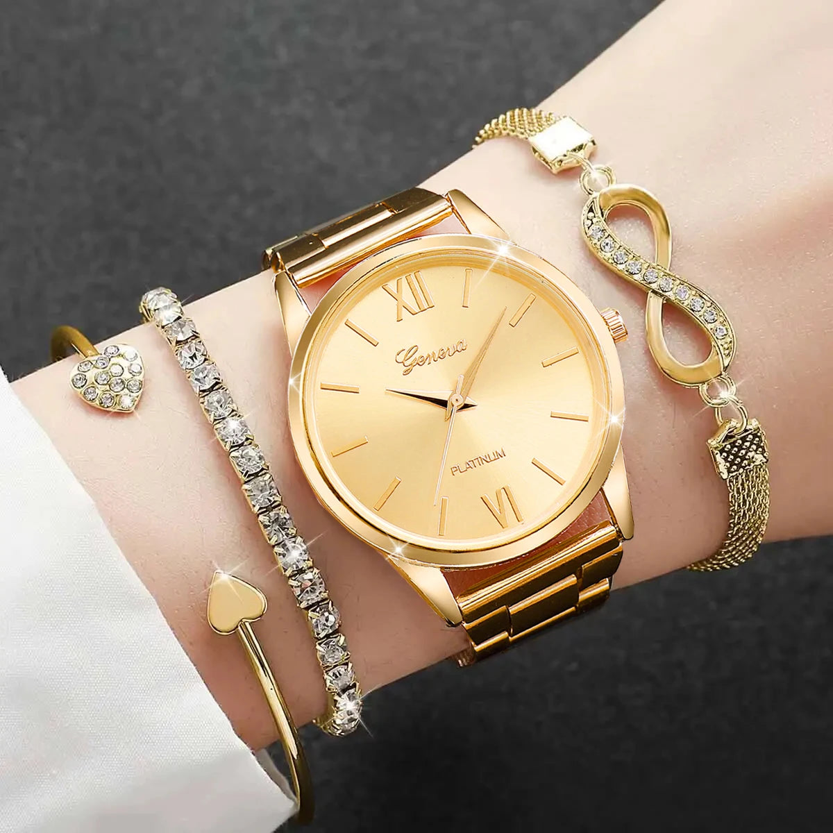 Luxury Steel Band Ladies Quartz Watch