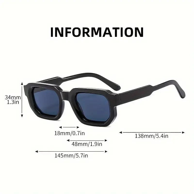 Vintage Rectangle Frame Sunglasses