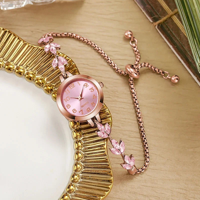Elegant Rhinestone Bracelet Quartz Watch