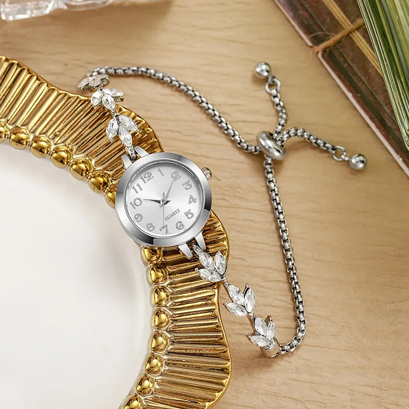 Elegant Rhinestone Bracelet Quartz Watch