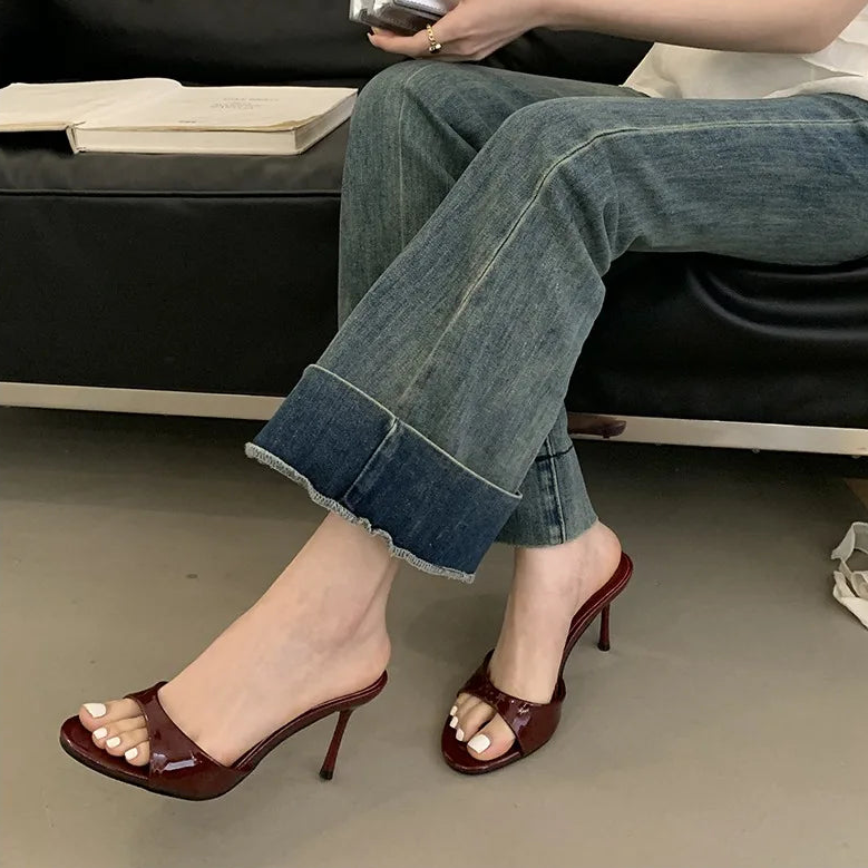 Outdoor Flip Flops Thin High Heel