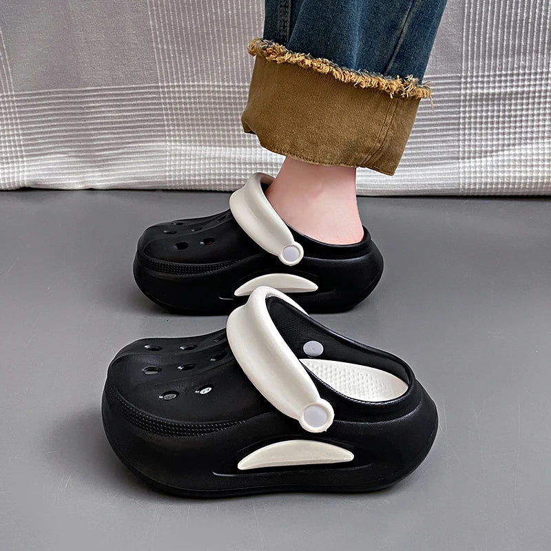Thick-Soled Toe-Toe Shoes and Slippers