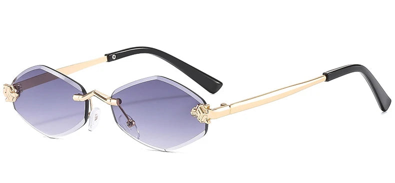 Metal Frame Vintage Rhombus Glasses