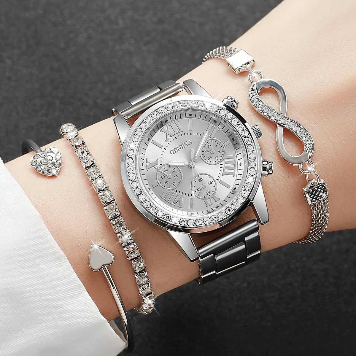 Luxury Steel Band Ladies Quartz Watch
