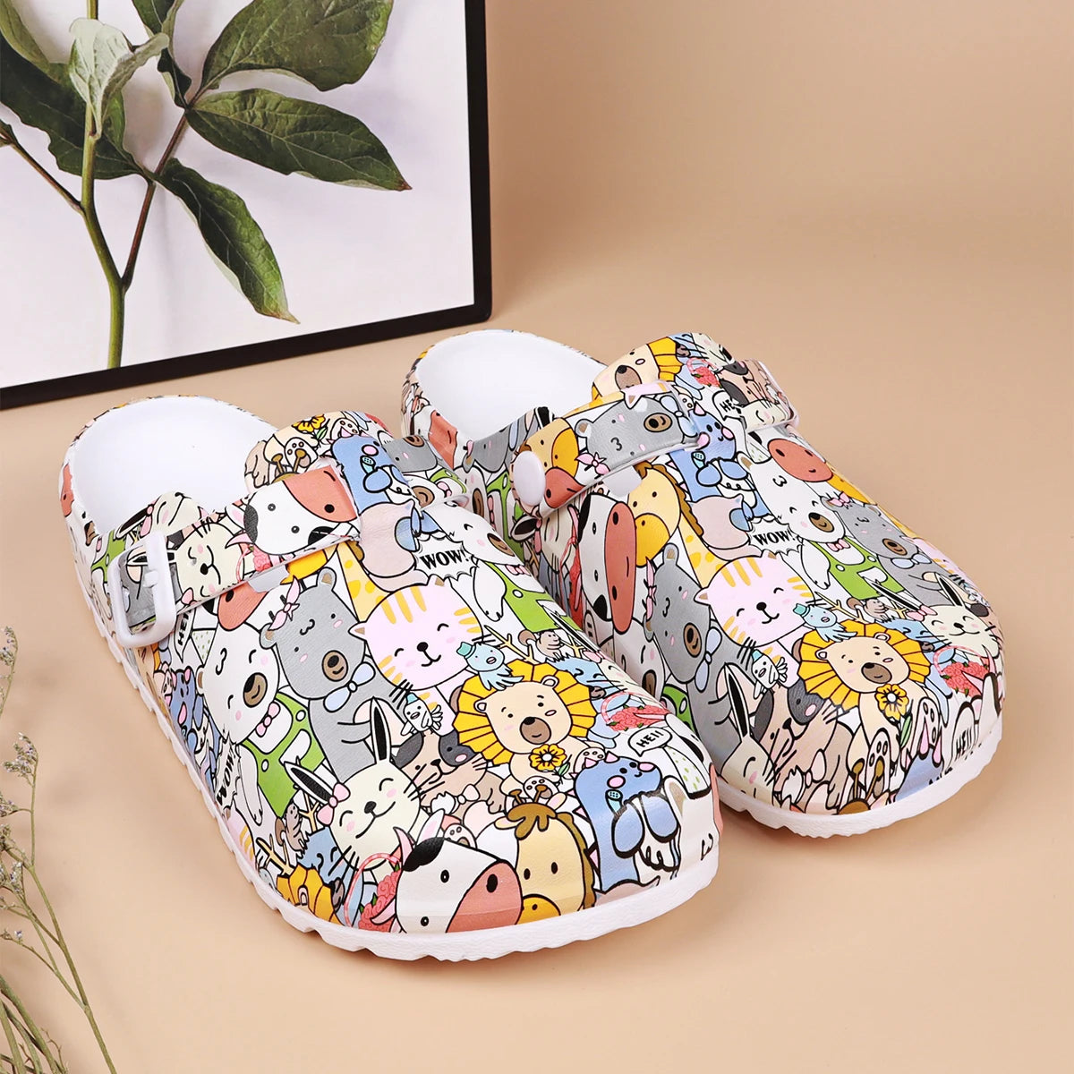 Animal Print Soft Sole Clogs