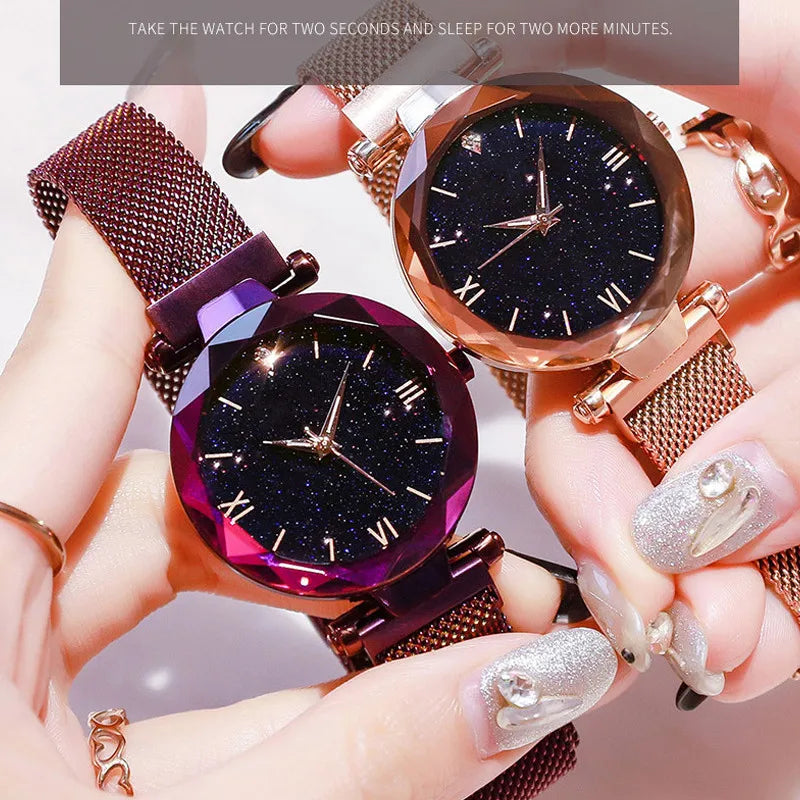 Belt Diamond Quartz Watch Women