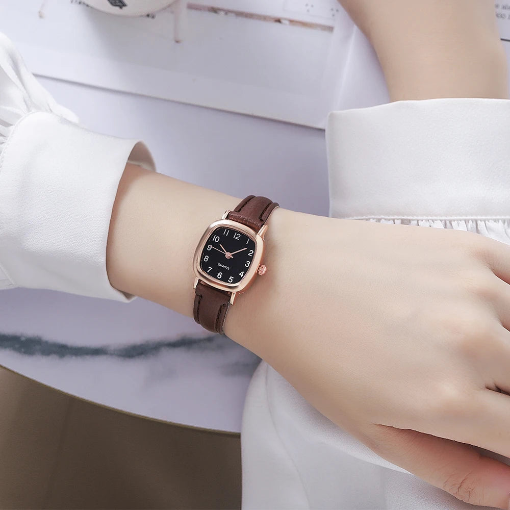 Arabic Leather Band Wristwatches