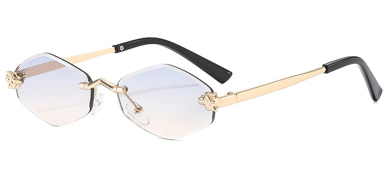 Metal Frame Vintage Rhombus Glasses