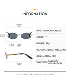 Metal Frame Vintage Rhombus Glasses