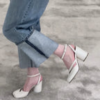 Slingbacks Female Thick High heels