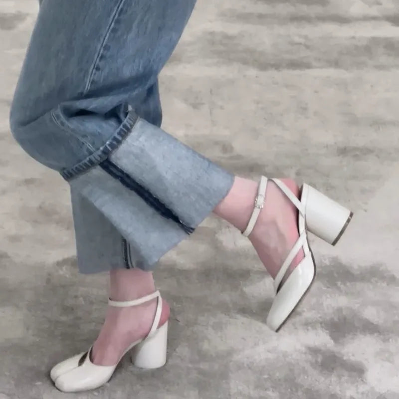 Slingbacks Female Thick High heels