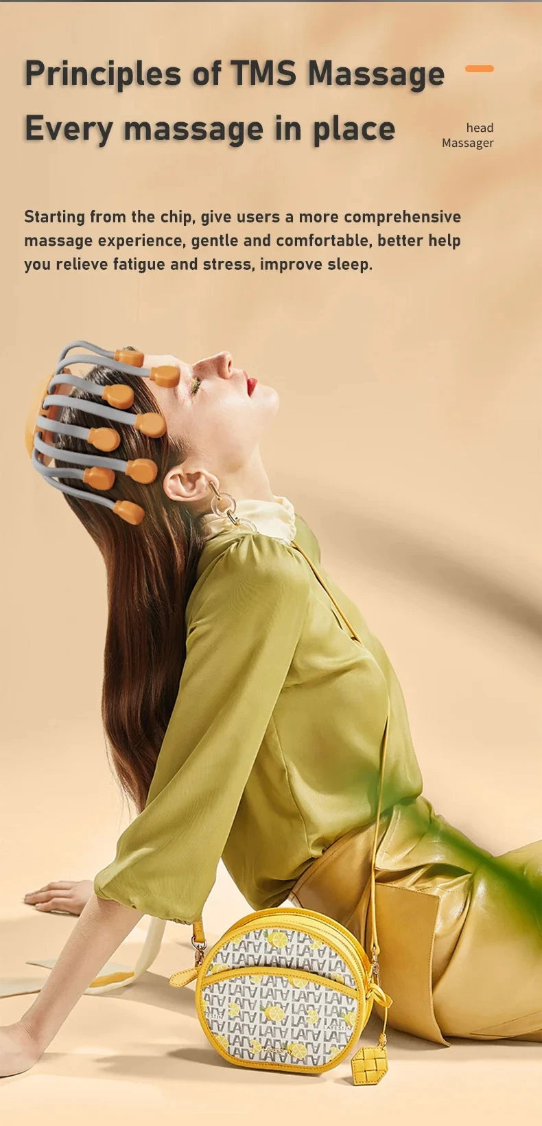 Head Massager Red Light Vibrator