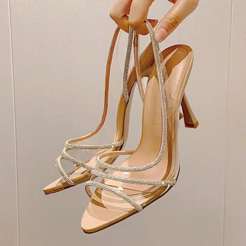 Office Lady Transparent High Heels