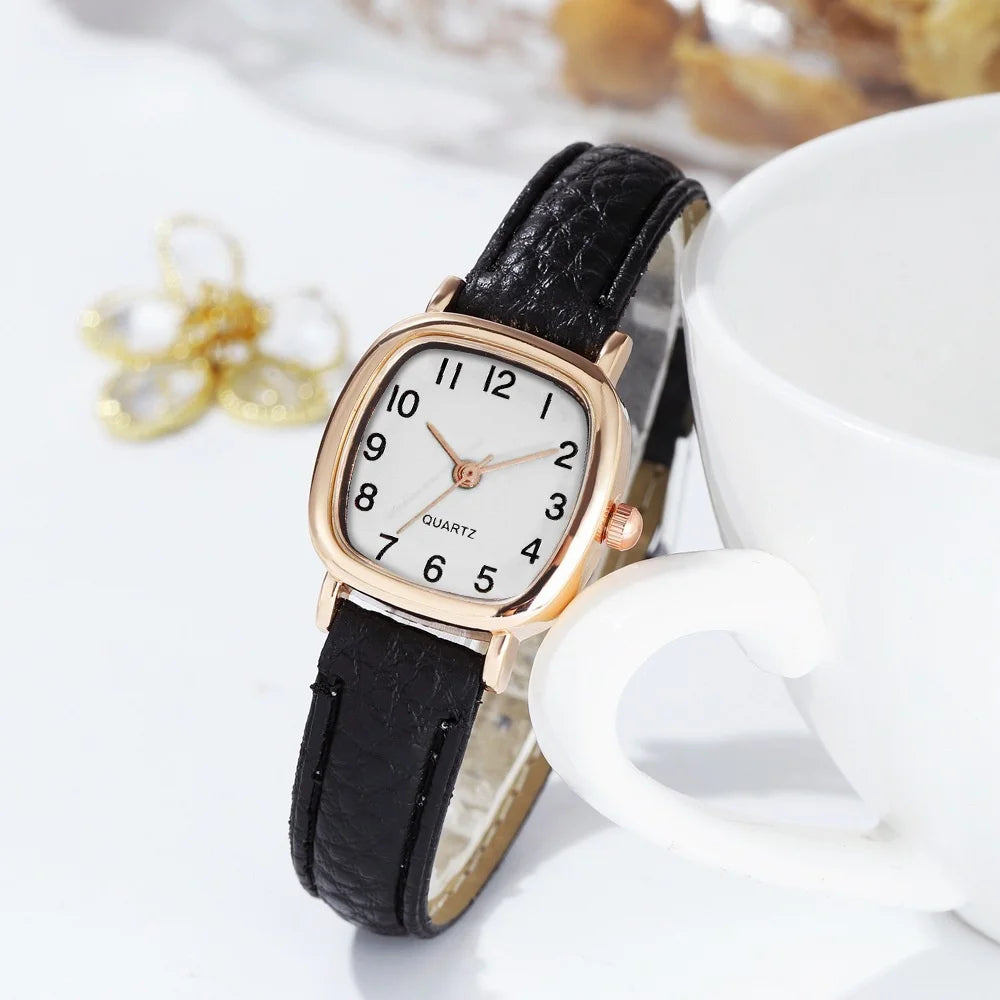 Arabic Leather Band Wristwatches