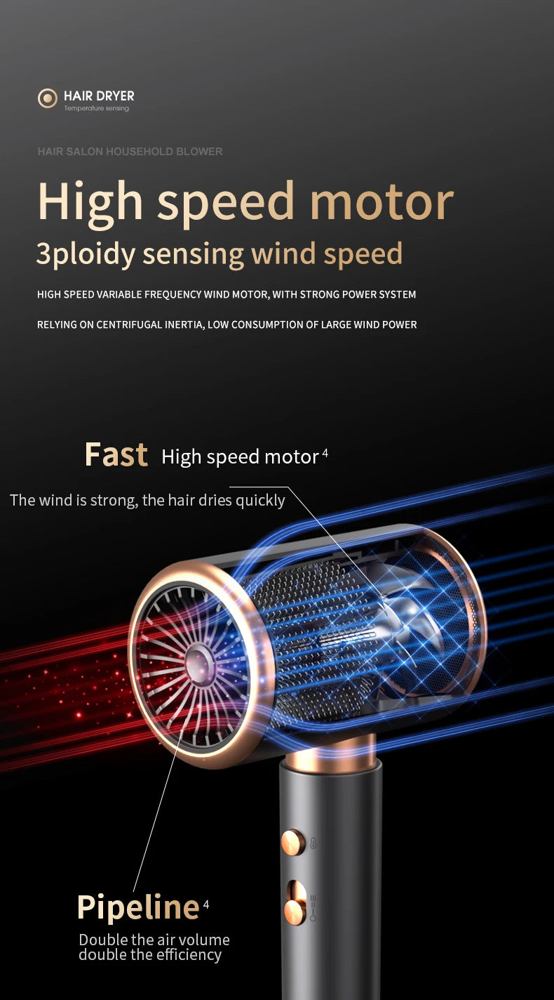 Professional Hair Dryer Hot Cold Wind Air Brush
