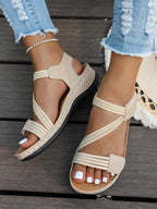 Simple Solid Color Wedge Sandals,
