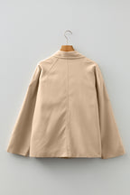 Parchment Plaid Liner Patchwork Single Breasted Trench Coat