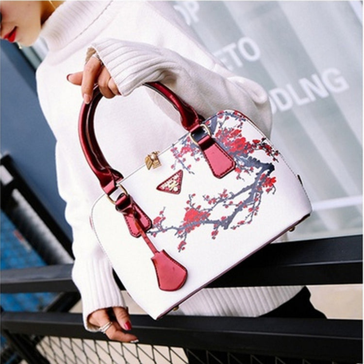 Elegant Cross Body Floral Print Faux Leather Handbag - Walmel
