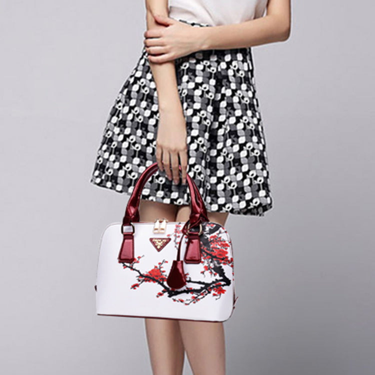 Elegant Cross Body Floral Print Faux Leather Handbag - Walmel