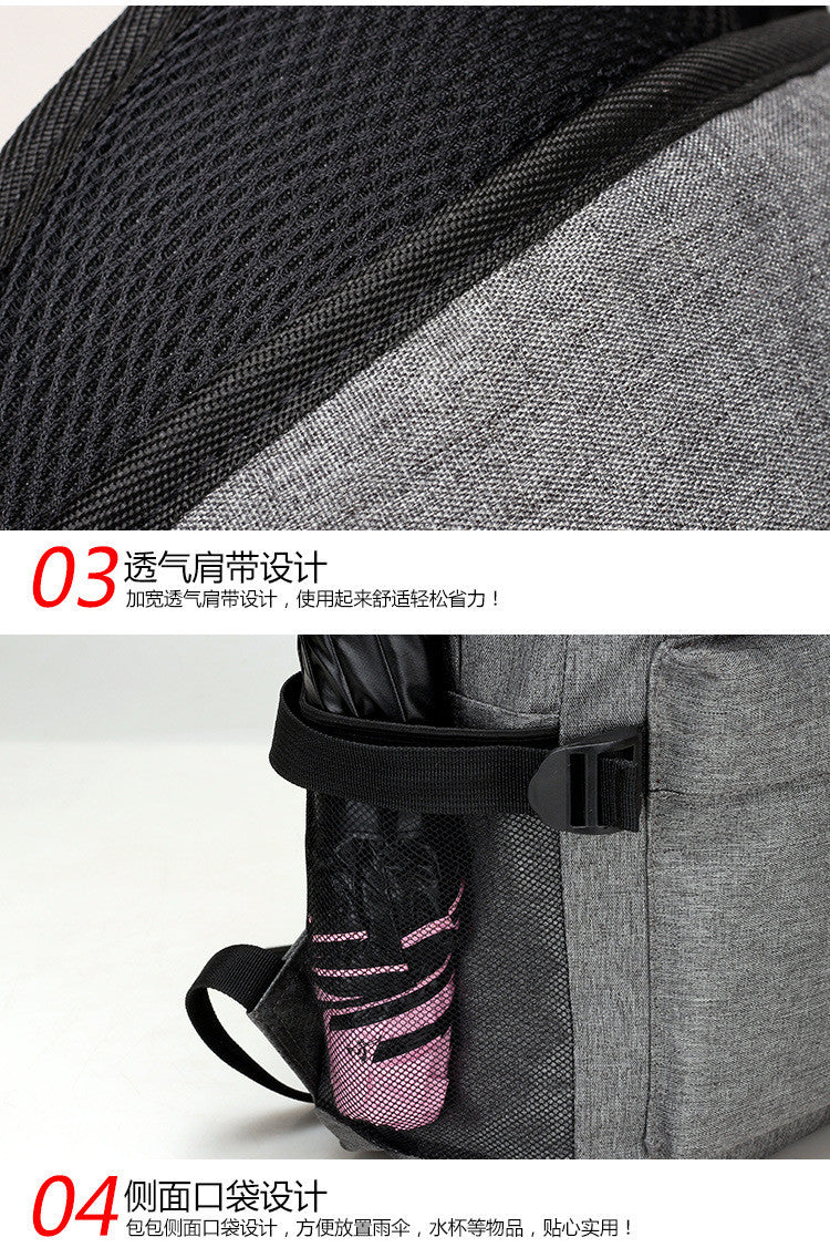 Waterproof Fashion Sport Travel Backpack with USB Port 16 Inch Laptop Unisex - Walmel