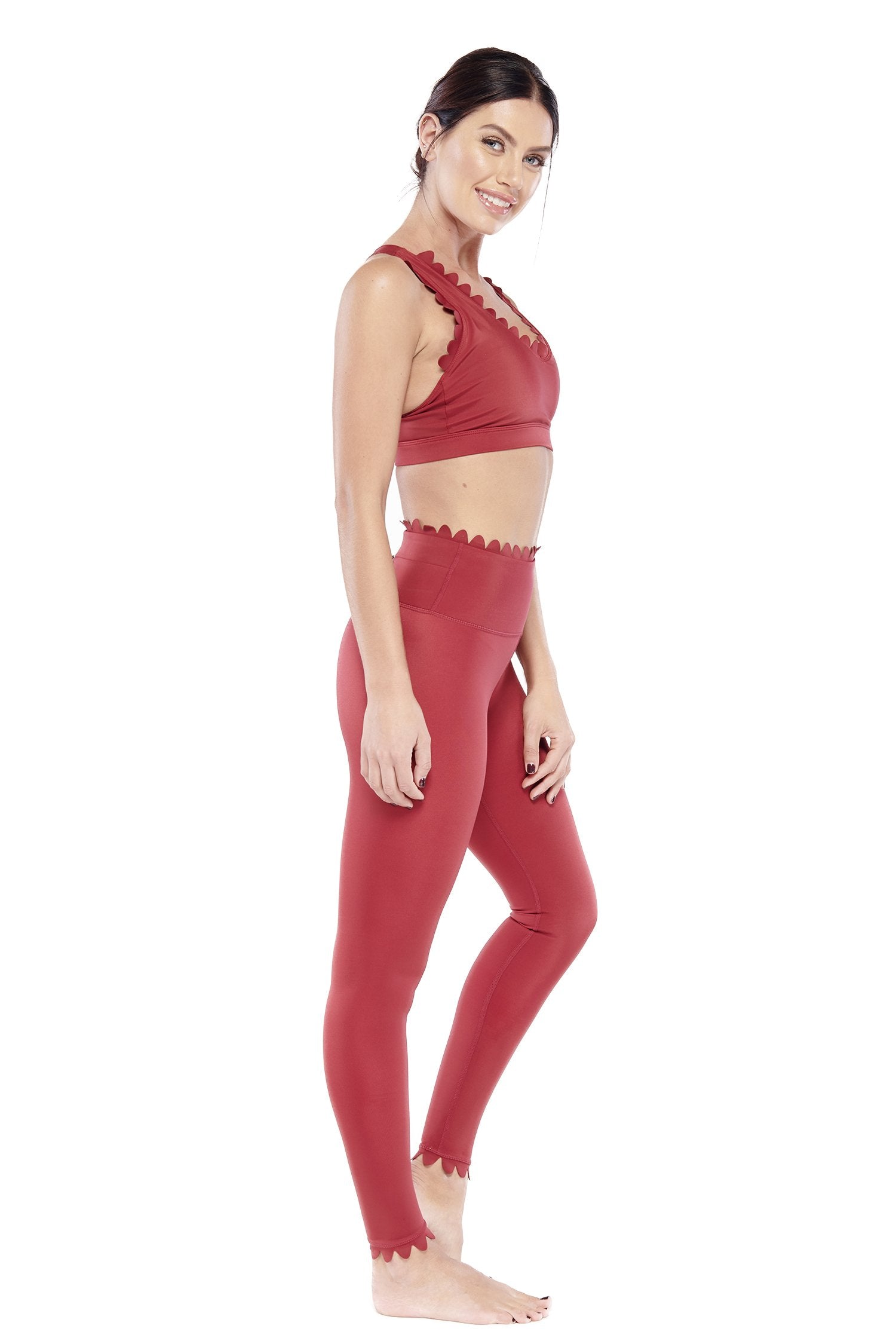 Scalloped Legging-Women's Clothing-Walmel