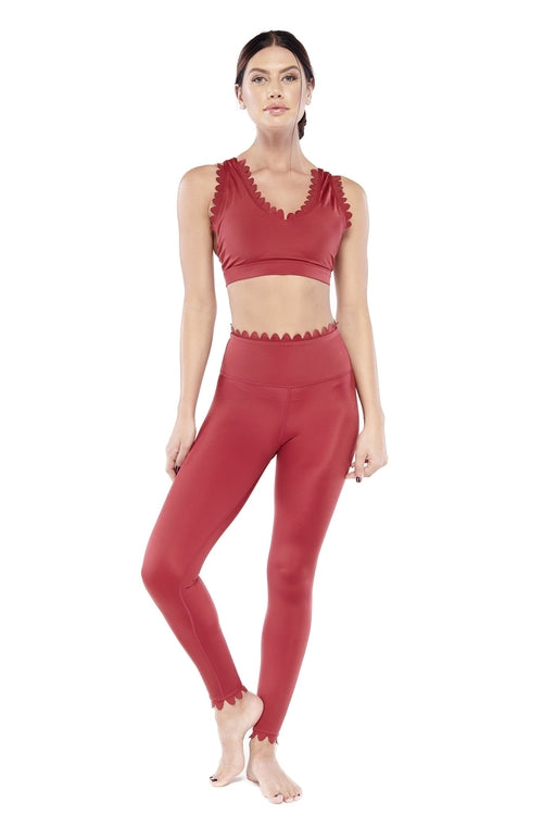 Scalloped Legging-Women's Clothing-Walmel