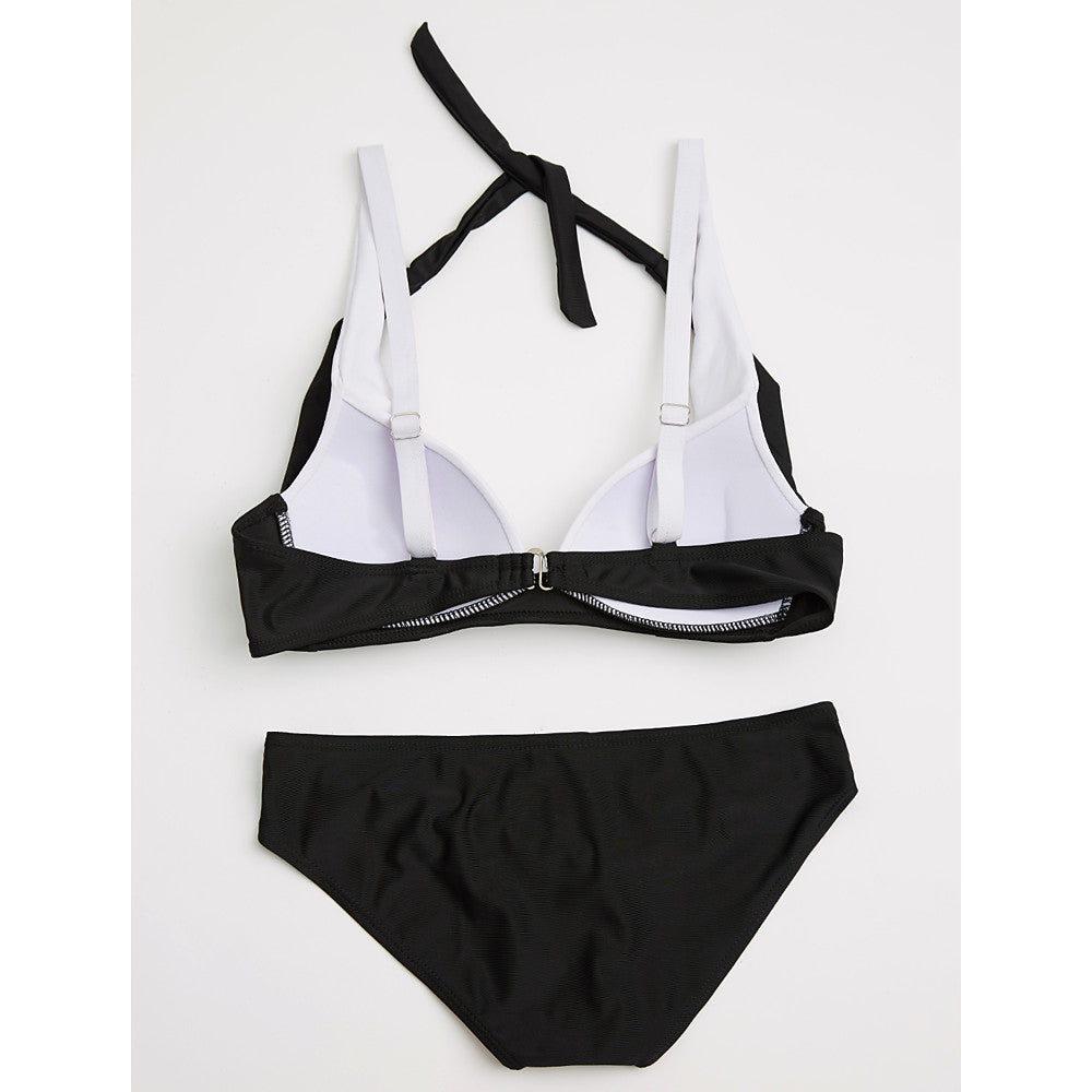 Women's Halter Neck Cheeky Bikini Swimwear-Swimwear-Walmel