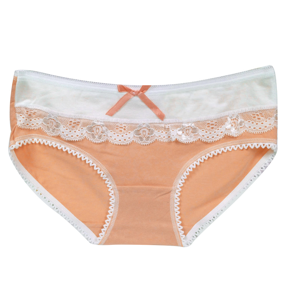 Girls' Briefs Soft Lace Trim Cute Bowknot Underwear - Walmel
