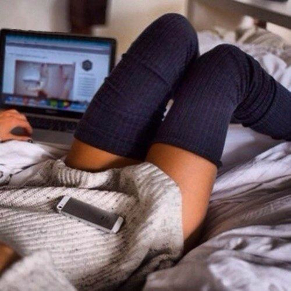 Women's Warm Stockings Solid Colored One-Size - Walmel