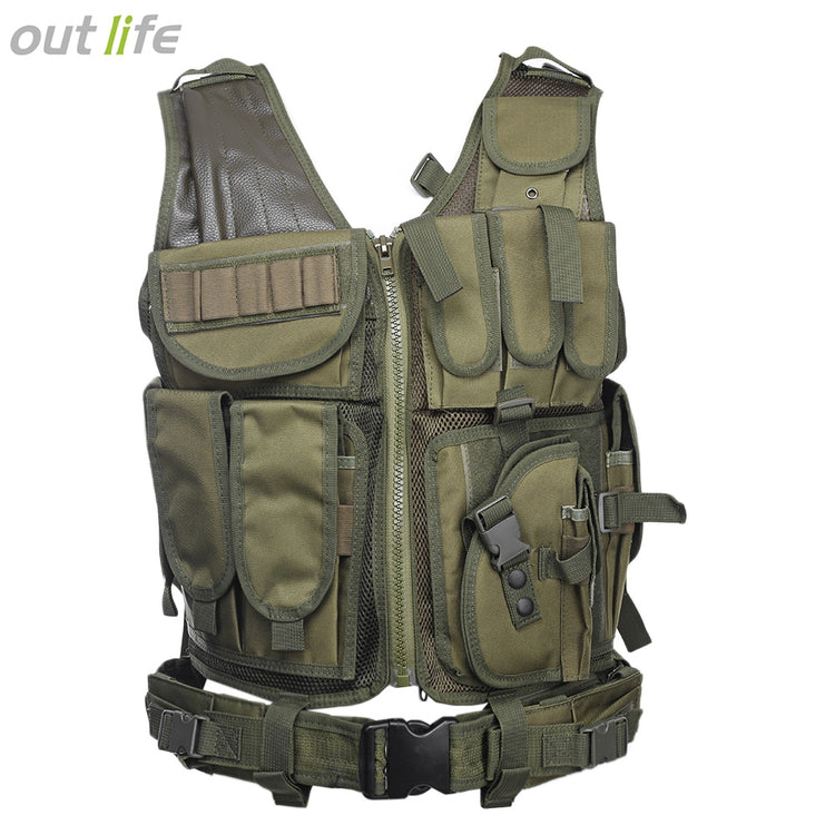Outlife Outdoor Hunting Military Tactical Paintball Molle Vest - Walmel