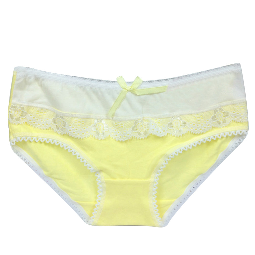 Girls' Briefs Soft Lace Trim Cute Bowknot Underwear - Walmel