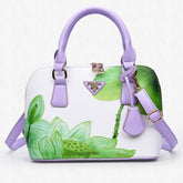 Elegant Cross Body Floral Print Faux Leather Handbag - Walmel