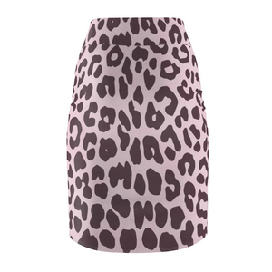 Uniquely You Womens Skirt - High Waisted / Pink Leopard Print Mini-Skirt