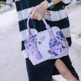 Elegant Cross Body Floral Print Faux Leather Handbag - Walmel