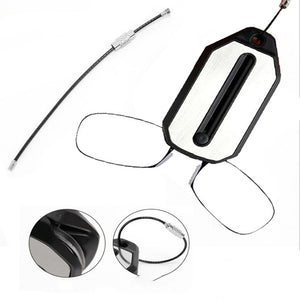 Portable Mini Reading Glasses Keychain Clip Nose