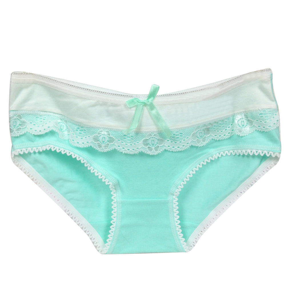Girls' Briefs Soft Lace Trim Cute Bowknot Underwear - Walmel